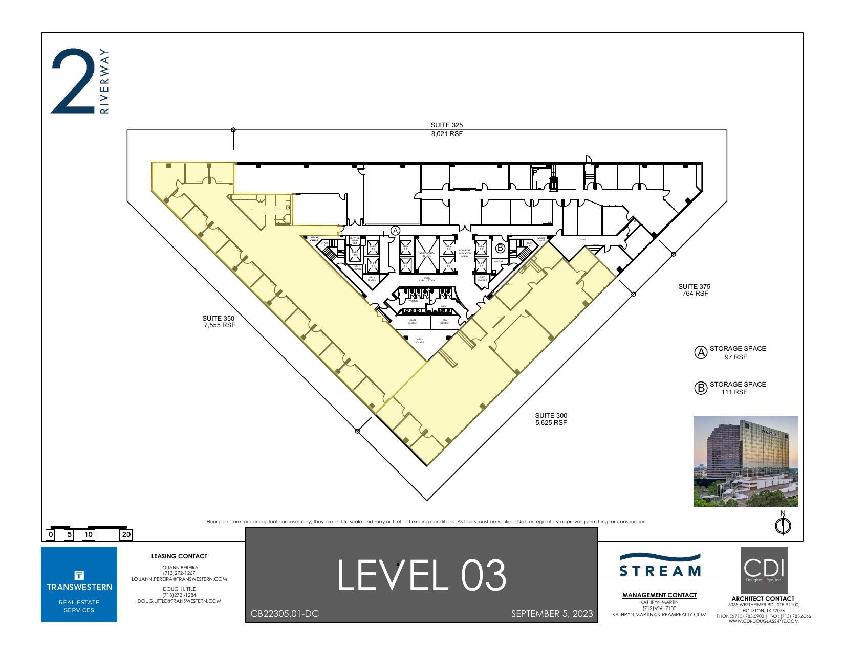 2 Riverway, Houston, TX à louer Plan d’étage– Image 1 sur 1