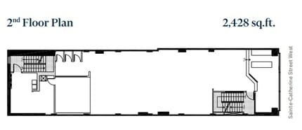 1019-1021 Rue Sainte-Catherine O, Montréal, QC à louer Plan d’étage– Image 1 sur 1
