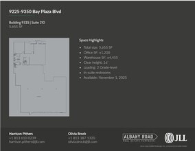 9280 Bay Plaza Blvd, Tampa, FL à louer Plan d’étage– Image 1 sur 1