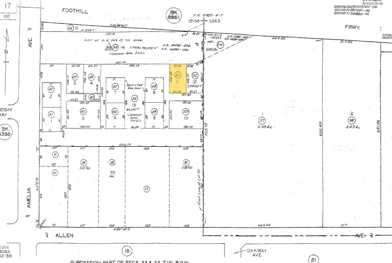 990 N Amelia Ave, San Dimas, CA à vendre - Plan cadastral – Image 3 sur 4