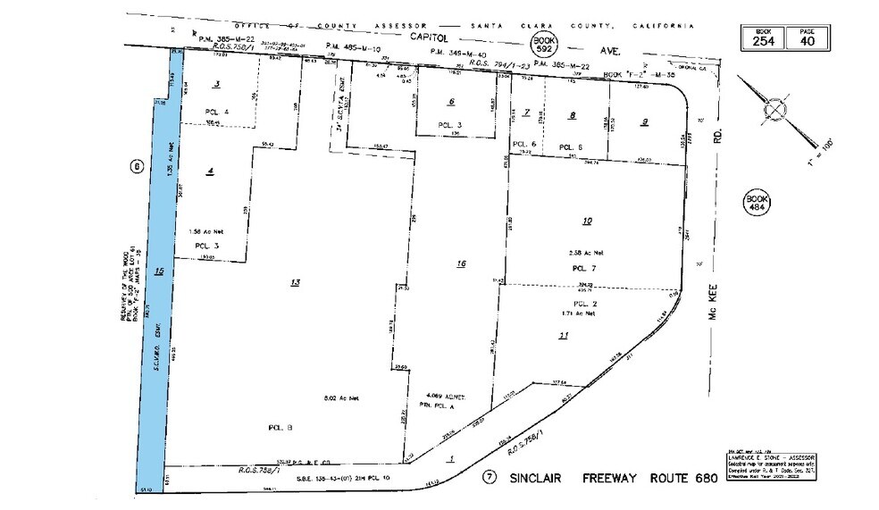 N Capitol Ave, San Jose, CA à louer - Plan cadastral – Image 2 sur 2