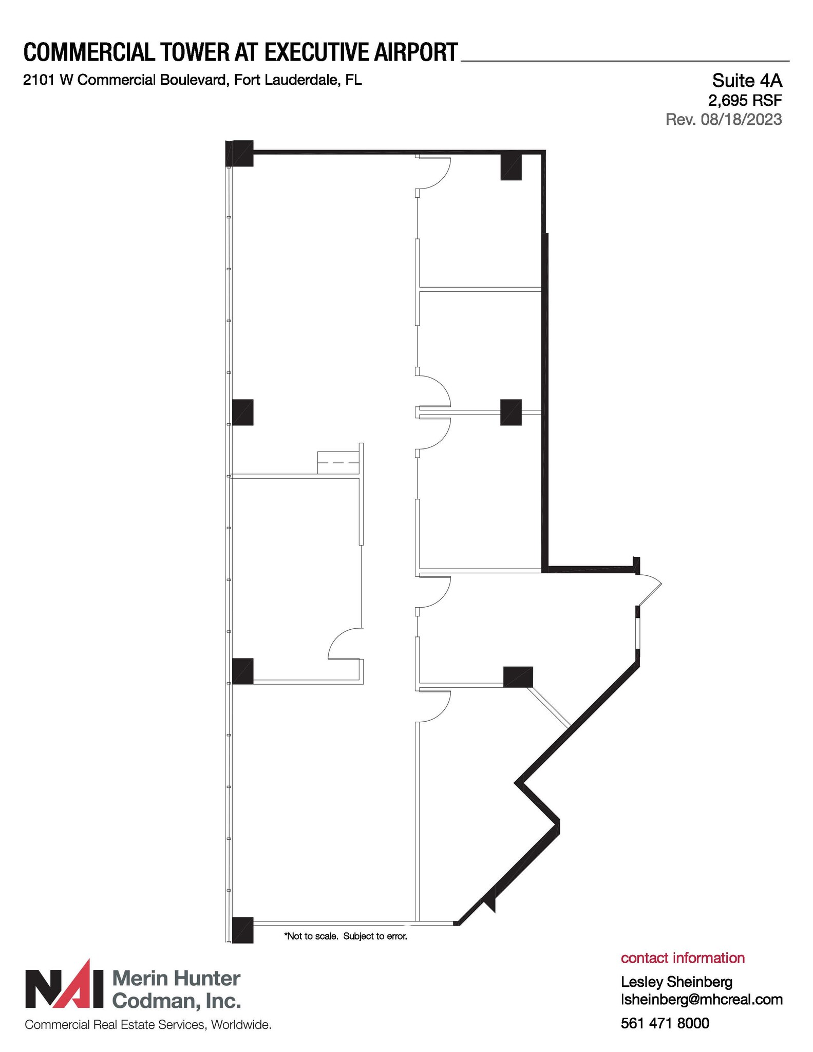 2101 W Commercial Blvd, Fort Lauderdale, FL à louer Plan d’étage– Image 1 sur 3