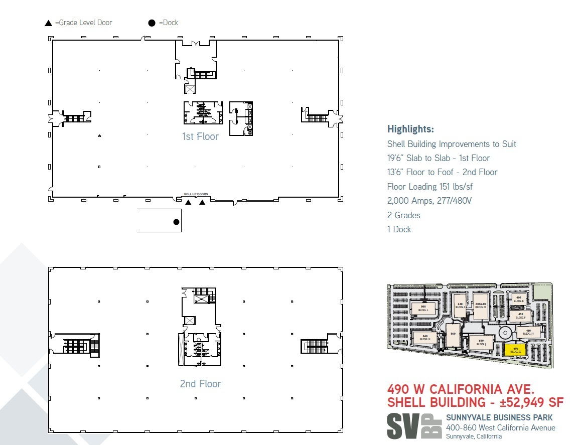 400 W California Ave, Sunnyvale, CA à louer Plan d’étage– Image 1 sur 1