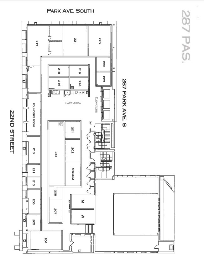 287 Park Ave S, New York, NY à louer Plan d’étage– Image 1 sur 1