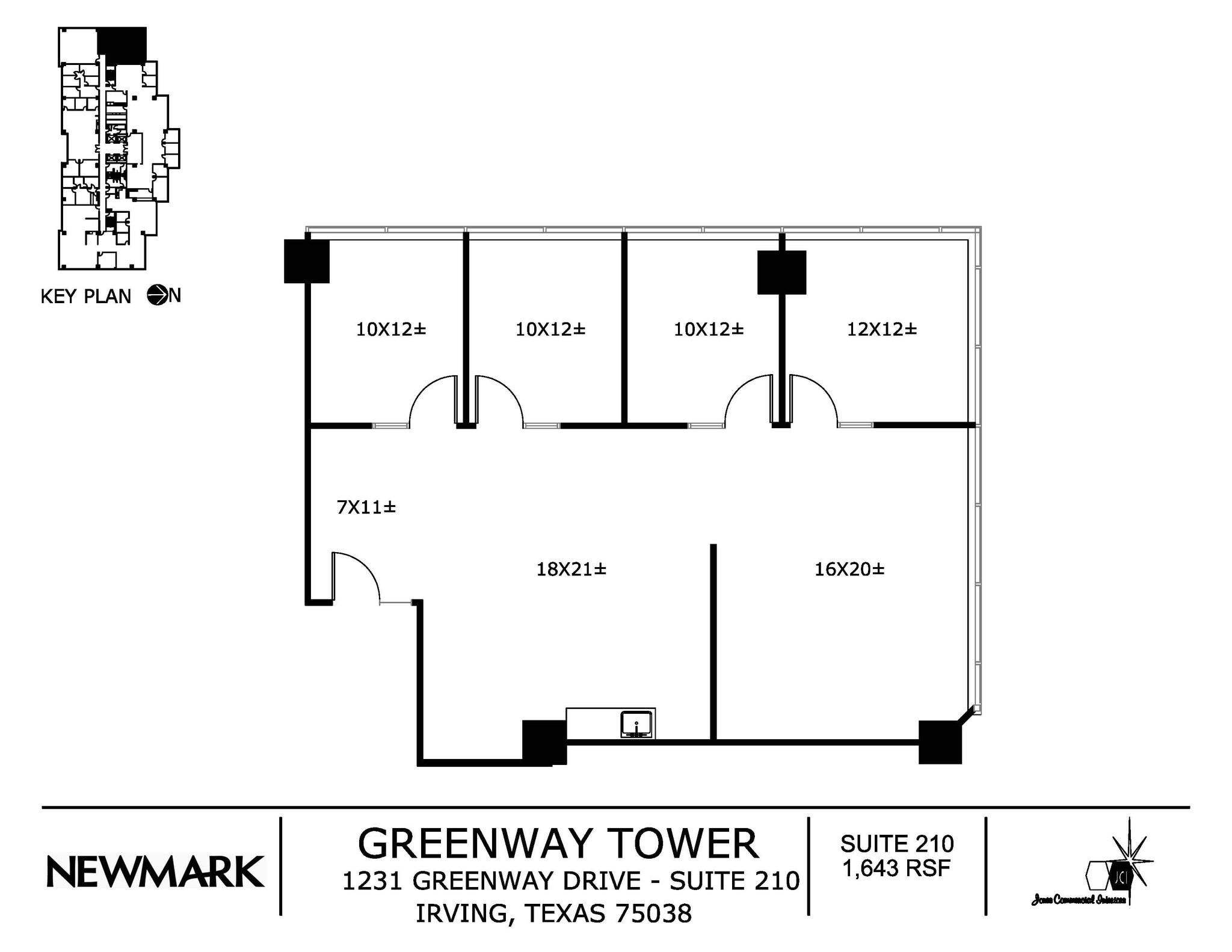 1231 Greenway Dr, Irving, TX à louer Plan d’étage– Image 1 sur 1