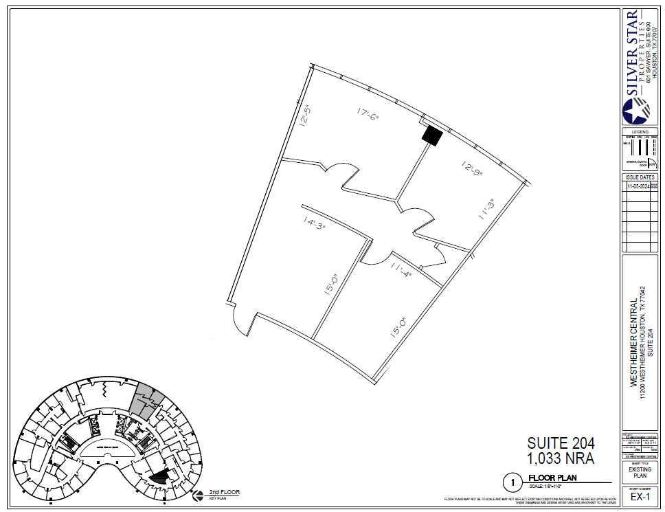 11200 Westheimer Rd, Houston, TX à louer Plan d’étage– Image 1 sur 1