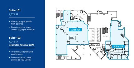 10303 Jasper Ave NW, Edmonton, AB à louer Plan d’étage– Image 1 sur 1