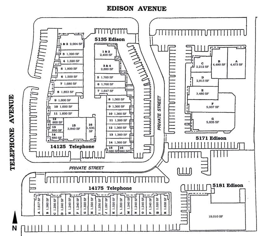 14125 Telephone Ave, Chino, CA à louer Plan de site– Image 1 sur 1