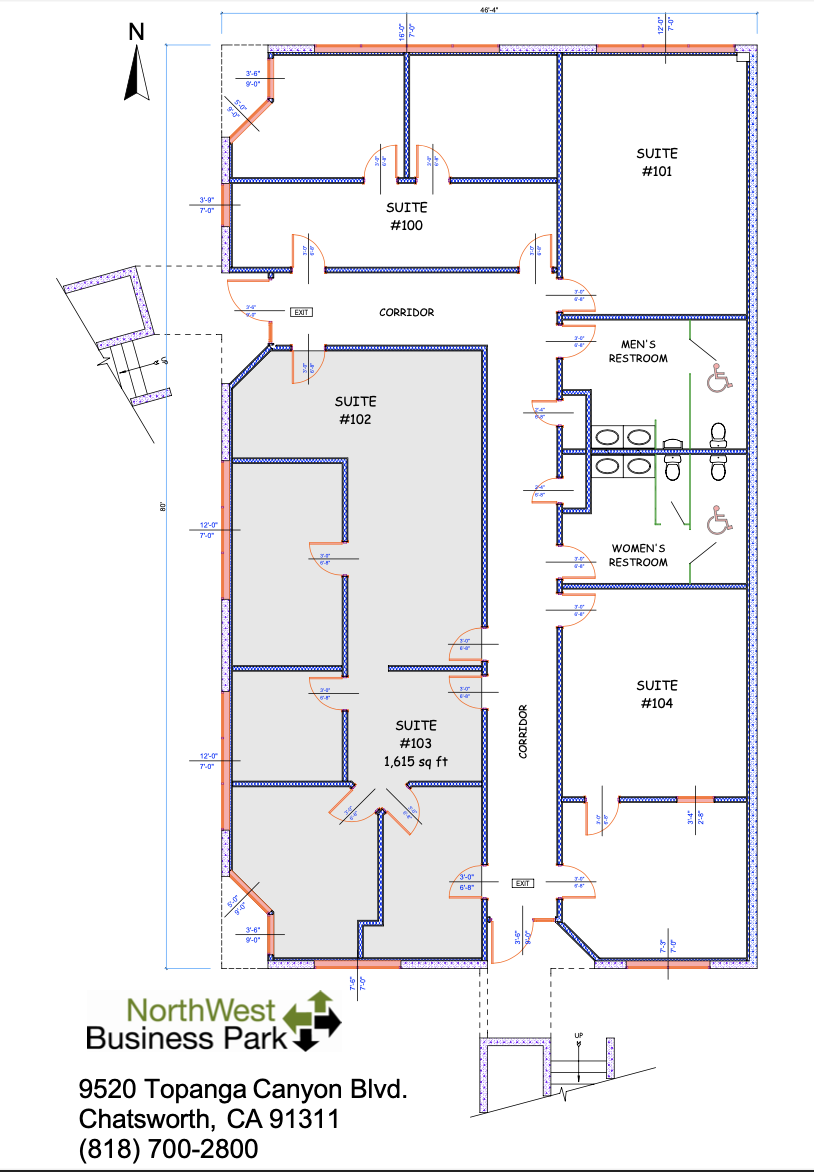 9580-9592 Topanga Canyon Blvd, Chatsworth, CA à louer Plan d’étage– Image 1 sur 1