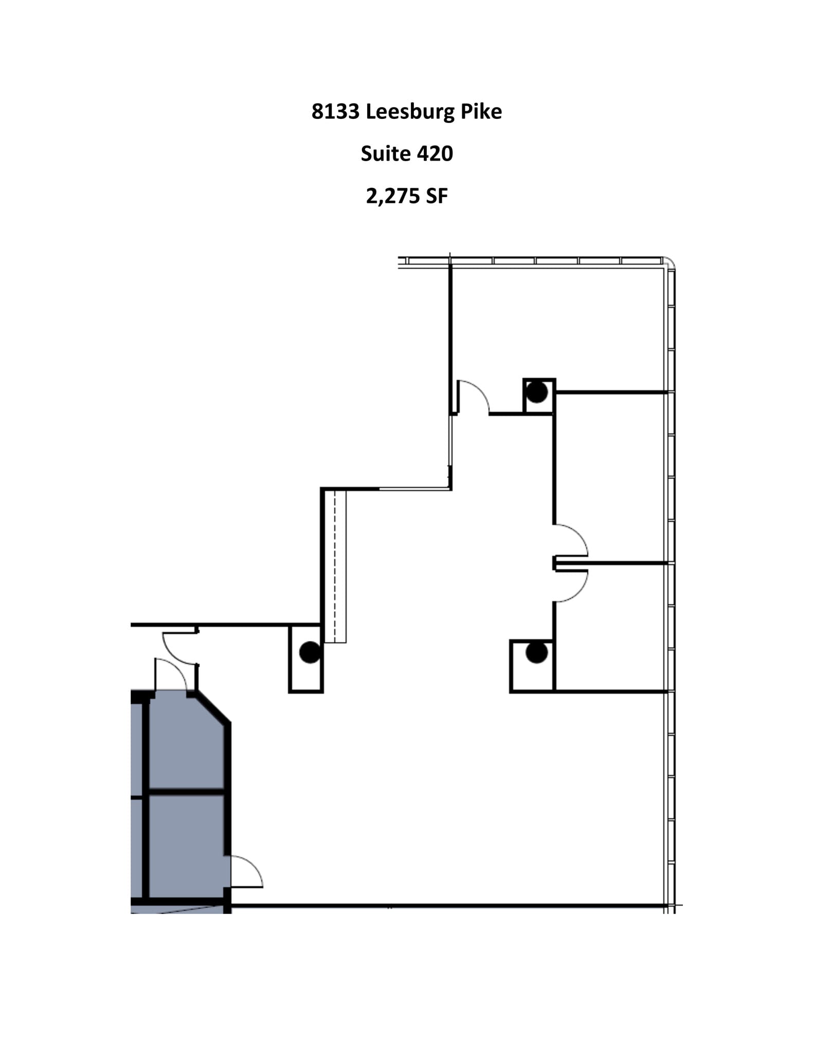 8133 Leesburg Pike, Vienna, VA à louer Plan de site– Image 1 sur 2
