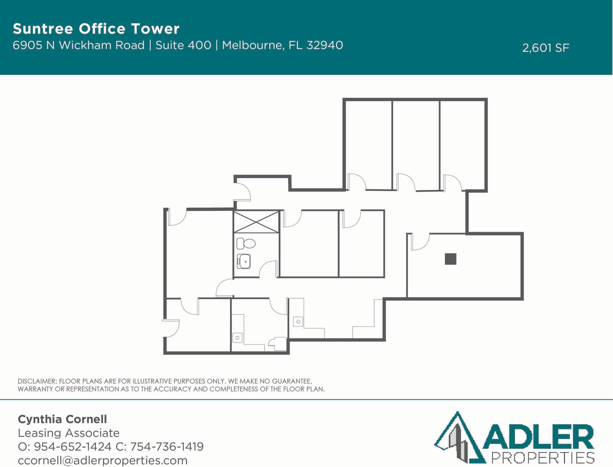 6905 N Wickham Rd, Melbourne, FL à louer Plan d’étage– Image 1 sur 1