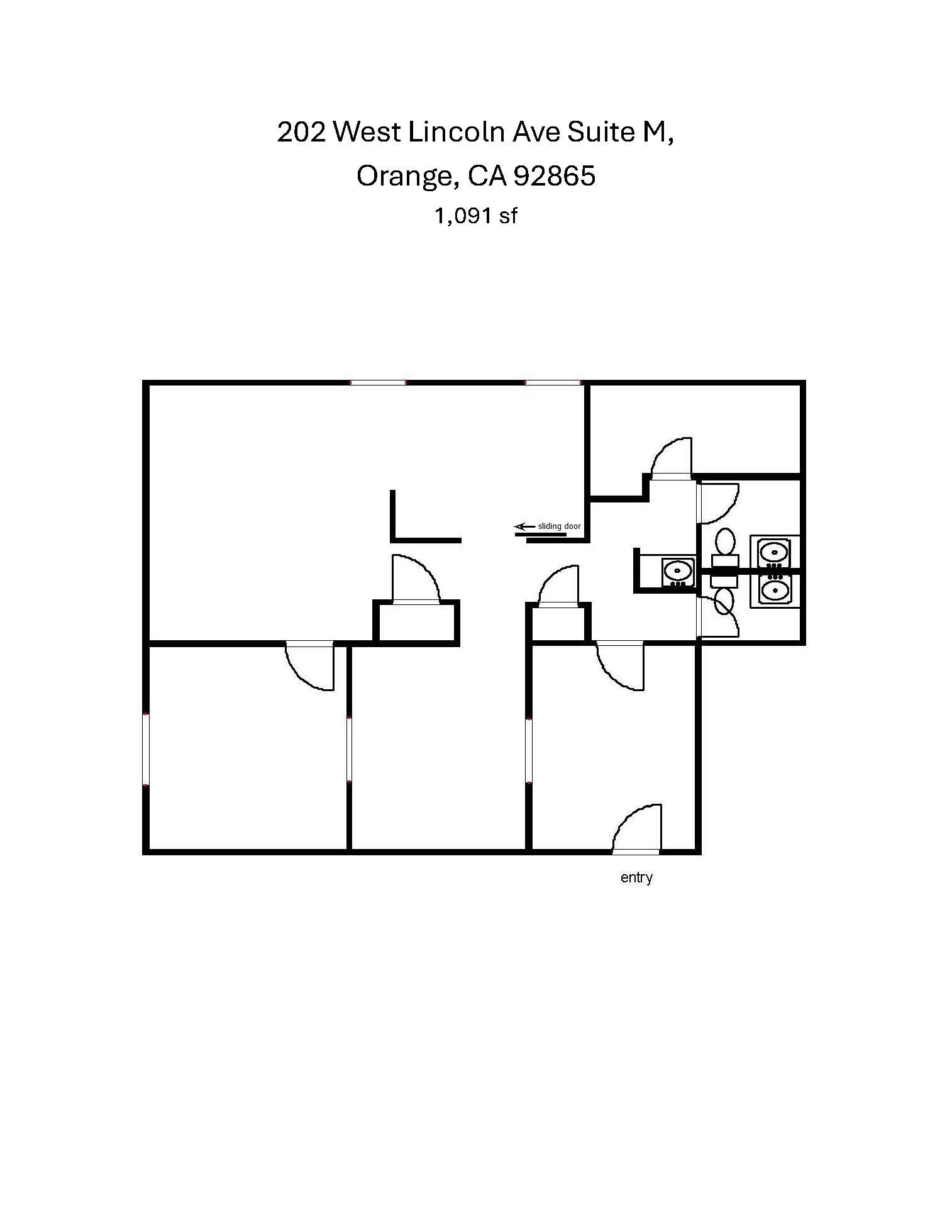 202 W Lincoln Ave, Orange, CA à louer Plan d’étage– Image 1 sur 1