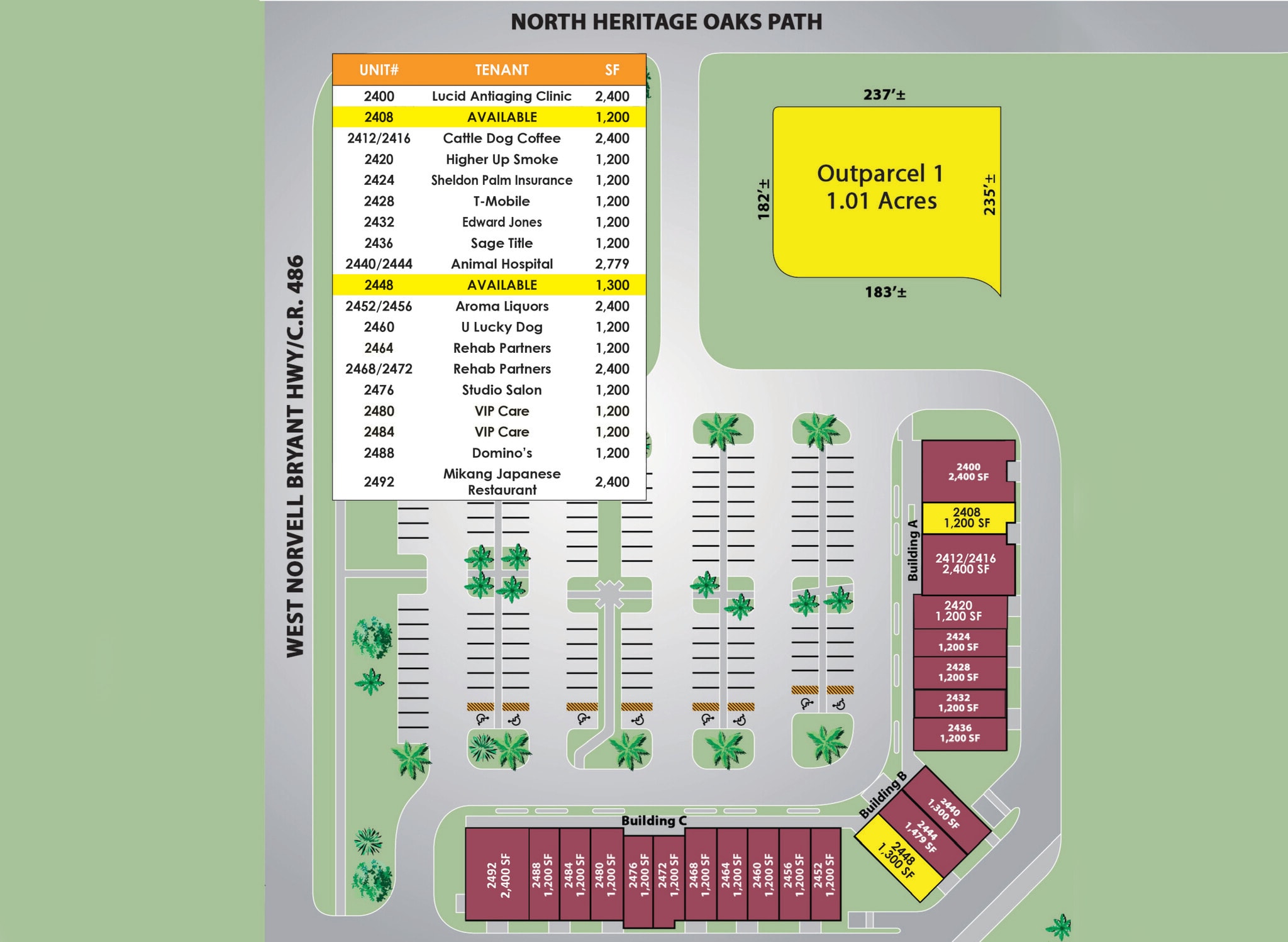 2400-2494 N Heritage Oaks Path, Hernando, FL à louer Plan de site– Image 1 sur 2