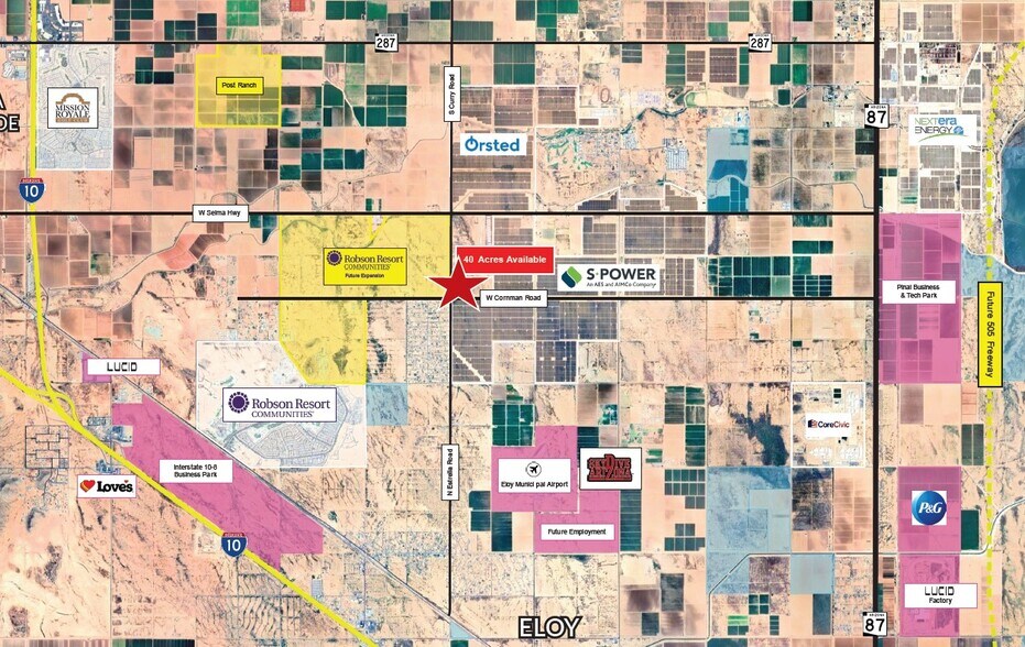 NEC Curry Rd & Cornman Rd, Eloy, AZ à vendre - Aérien – Image 3 sur 3