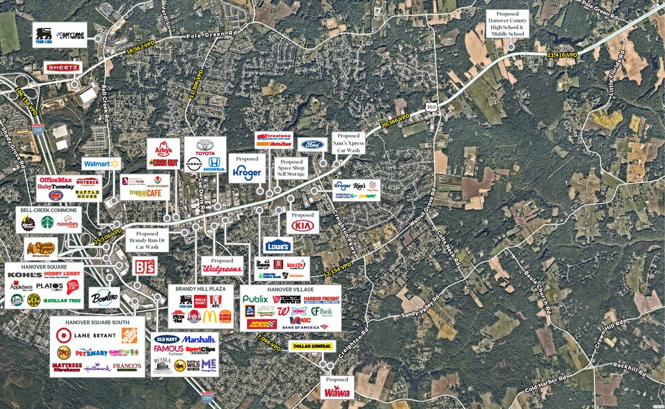 6200 Mechanicsville Tpke, Mechanicsville, VA à vendre - Aérien – Image 2 sur 4