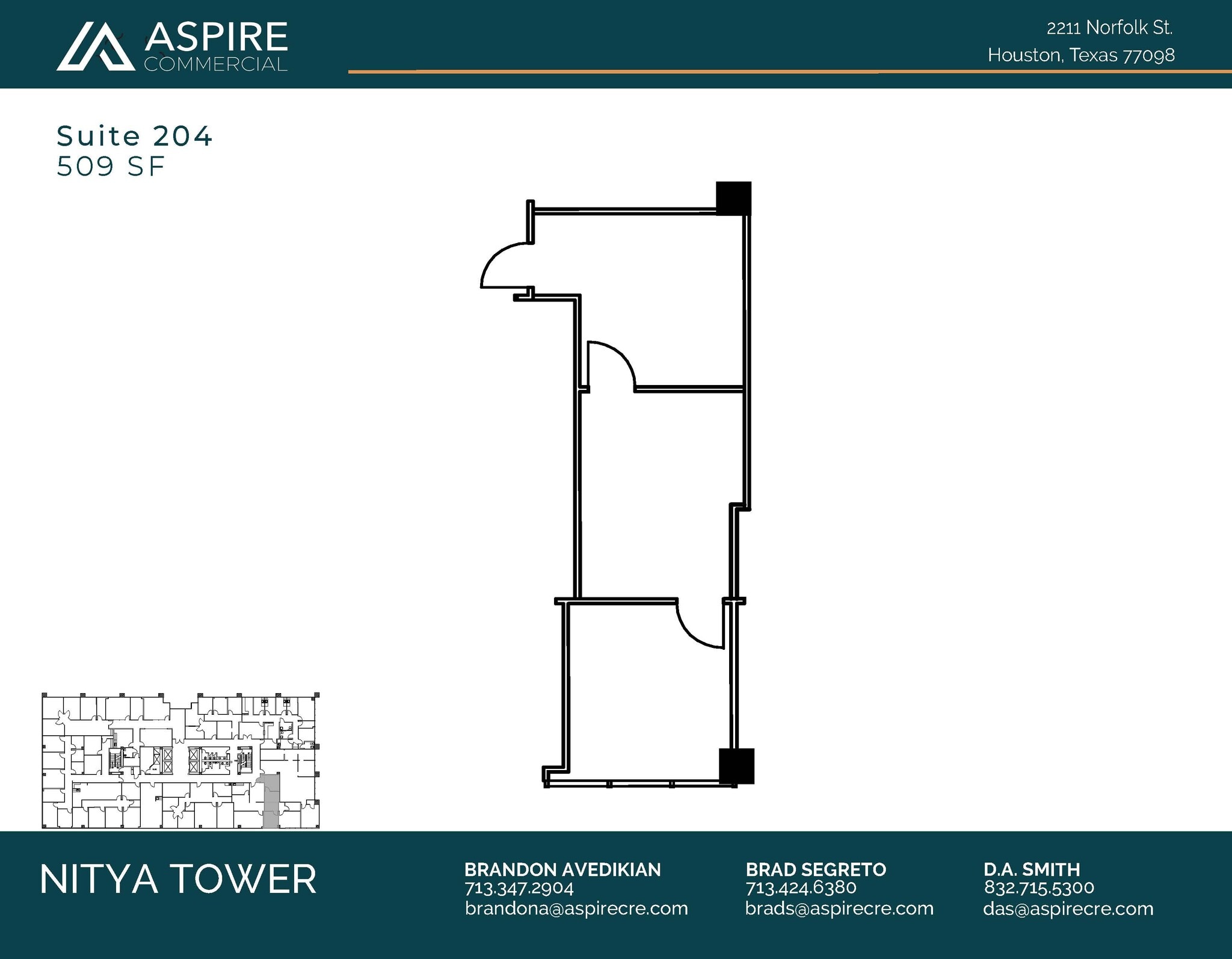 2211 Norfolk St, Houston, TX à louer Plan d’étage– Image 1 sur 1