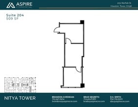 2211 Norfolk St, Houston, TX à louer Plan d’étage– Image 1 sur 1