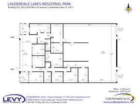 2696 NW 31st Ave, Lauderdale Lakes, FL à louer Plan d’étage– Image 2 sur 2