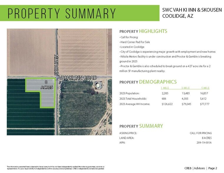 SWC Skousen Rd & Vah Ki Inn Rd, Coolidge, AZ à vendre - Photo de l’immeuble – Image 2 sur 3