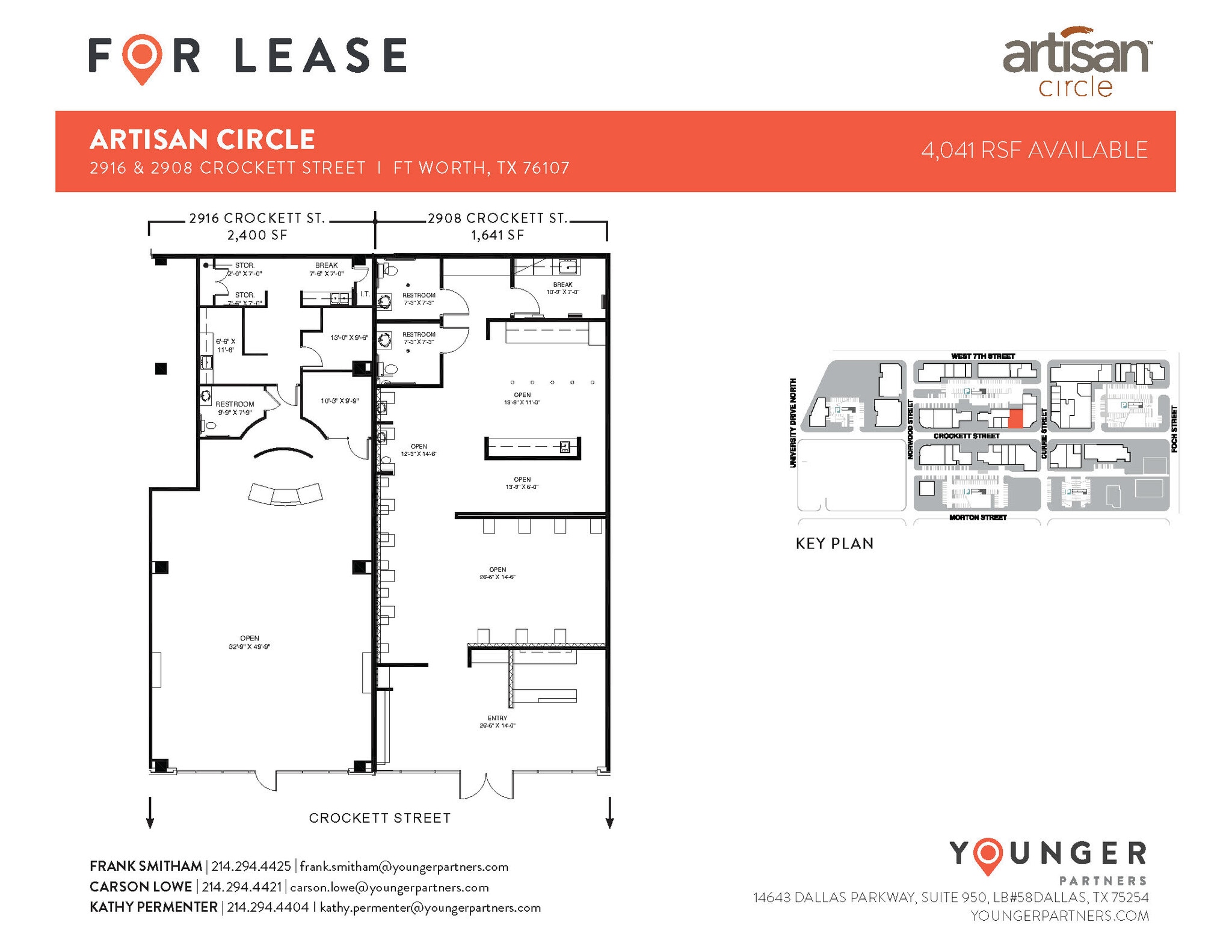 2973 W 7th St, Fort Worth, TX à louer Plan d’étage– Image 1 sur 1