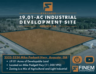 Plus de détails pour 2522 Mike Padgett Hwy, Augusta, GA - Terrain à vendre