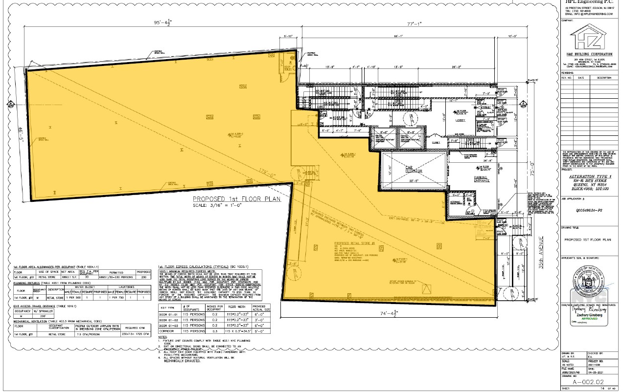 134-16 35th Ave, Flushing, NY 11354 - Lot 1 - - Plan d’étage - Image 1 of 1