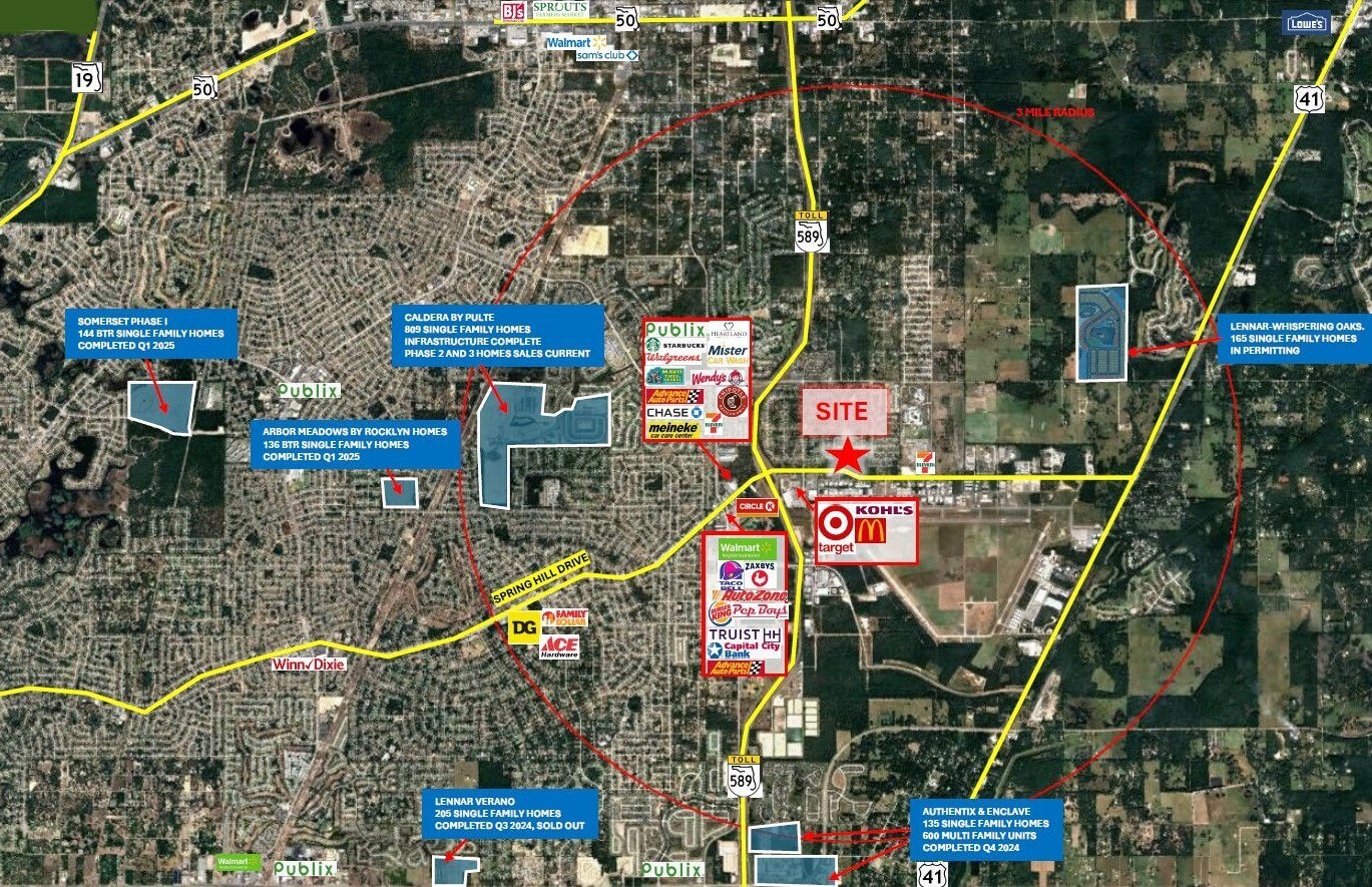 NEQ Spring Hill Dr & Suncoast Pkwy (SR 589), Spring Hill, FL à vendre Aérien– Image 1 sur 5
