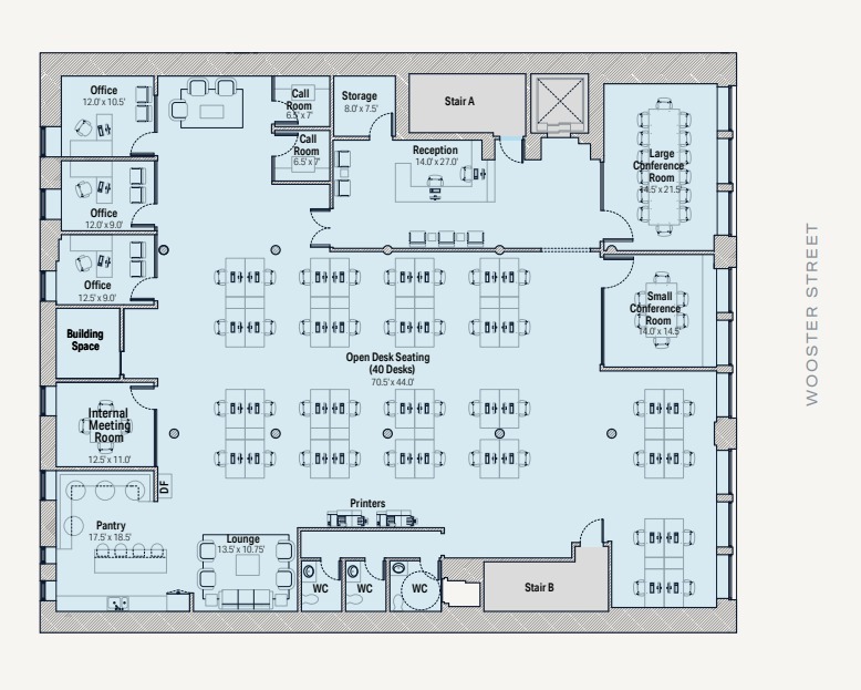 149-151 Wooster St, New York, NY à louer Plan d’étage– Image 1 sur 1