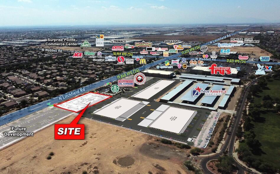 NWC Litchfield Rd & Waddell Rd, Surprise, AZ à louer - Aérien – Image 3 sur 6