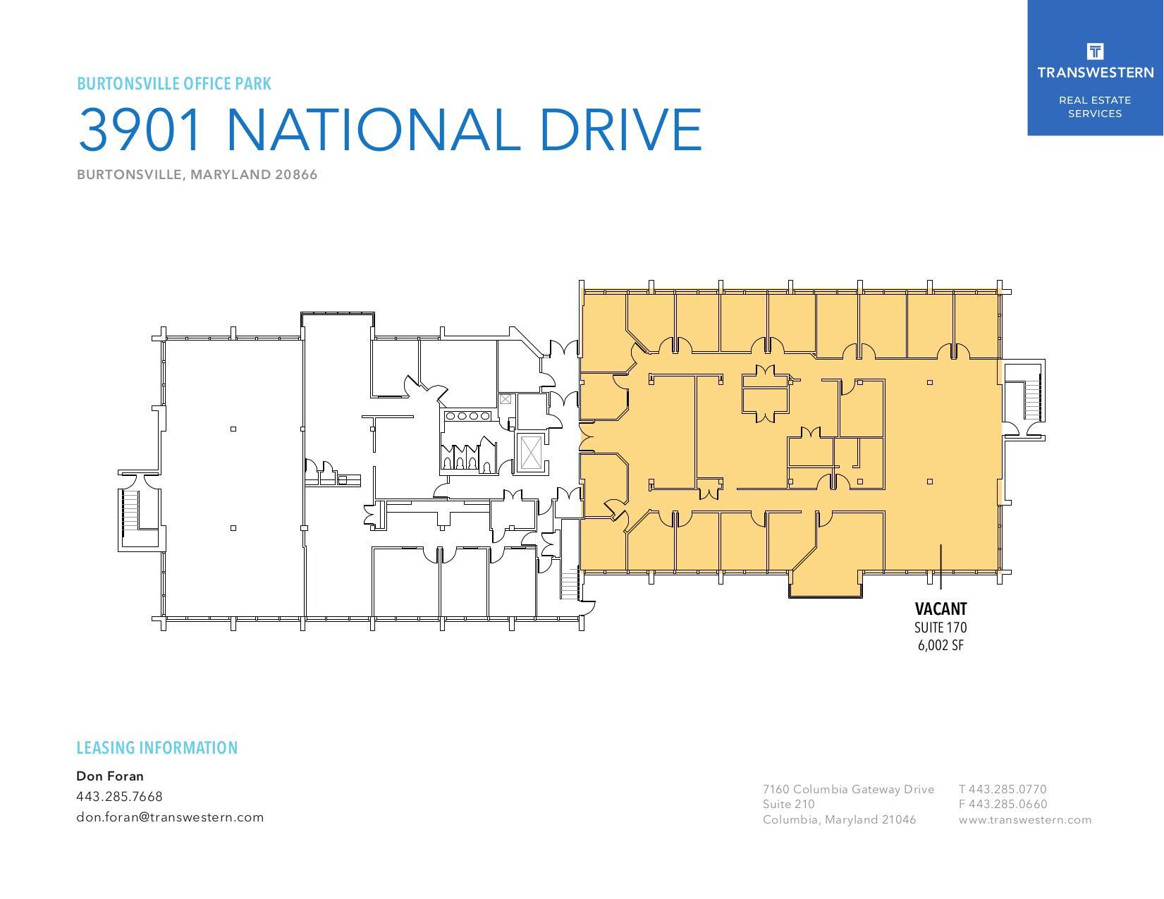 3901 National Dr, Burtonsville, MD à louer Plan d’étage– Image 1 sur 1
