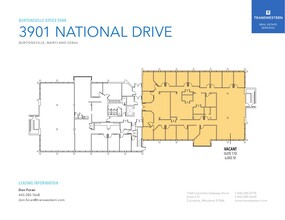 3901 National Dr, Burtonsville, MD à louer Plan d’étage– Image 1 sur 1