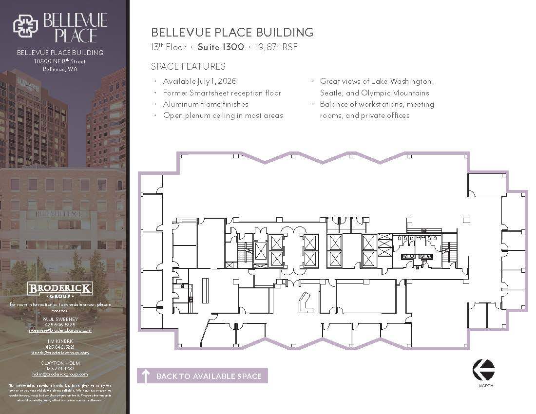 10500 NE 8th St, Bellevue, WA à louer Plan d’étage– Image 1 sur 1