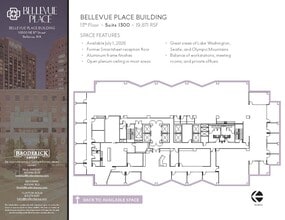 10500 NE 8th St, Bellevue, WA à louer Plan d’étage– Image 1 sur 1