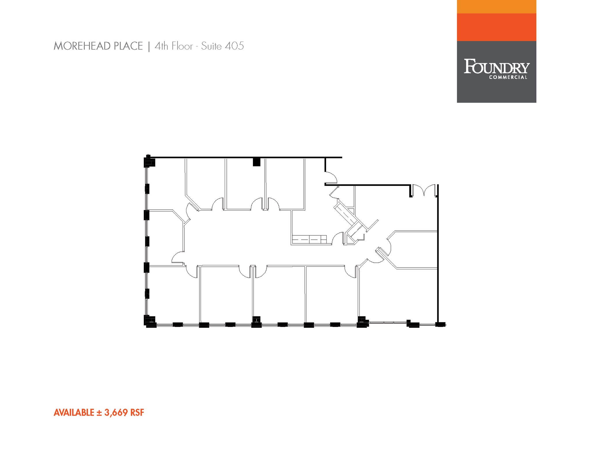521 E Morehead St, Charlotte, NC à louer Plan d’étage– Image 1 sur 2