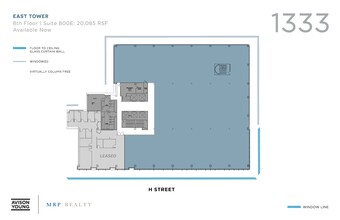 1333 H St NW, Washington, DC à louer Plan d’étage– Image 1 sur 1