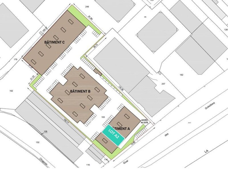 13-21 Quai Des Grésillons, Gennevilliers à louer - Plan de site – Image 2 sur 4