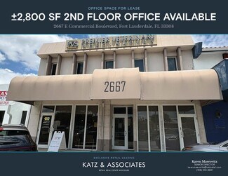 Plus de détails pour 2665-2667 E Commercial Blvd, Fort Lauderdale, FL - Bureau à louer