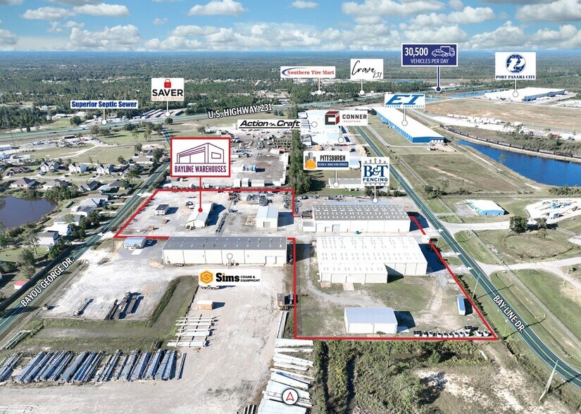 7001 Bayou George Dr, Panama City, FL à vendre - Aérien – Image 2 sur 4