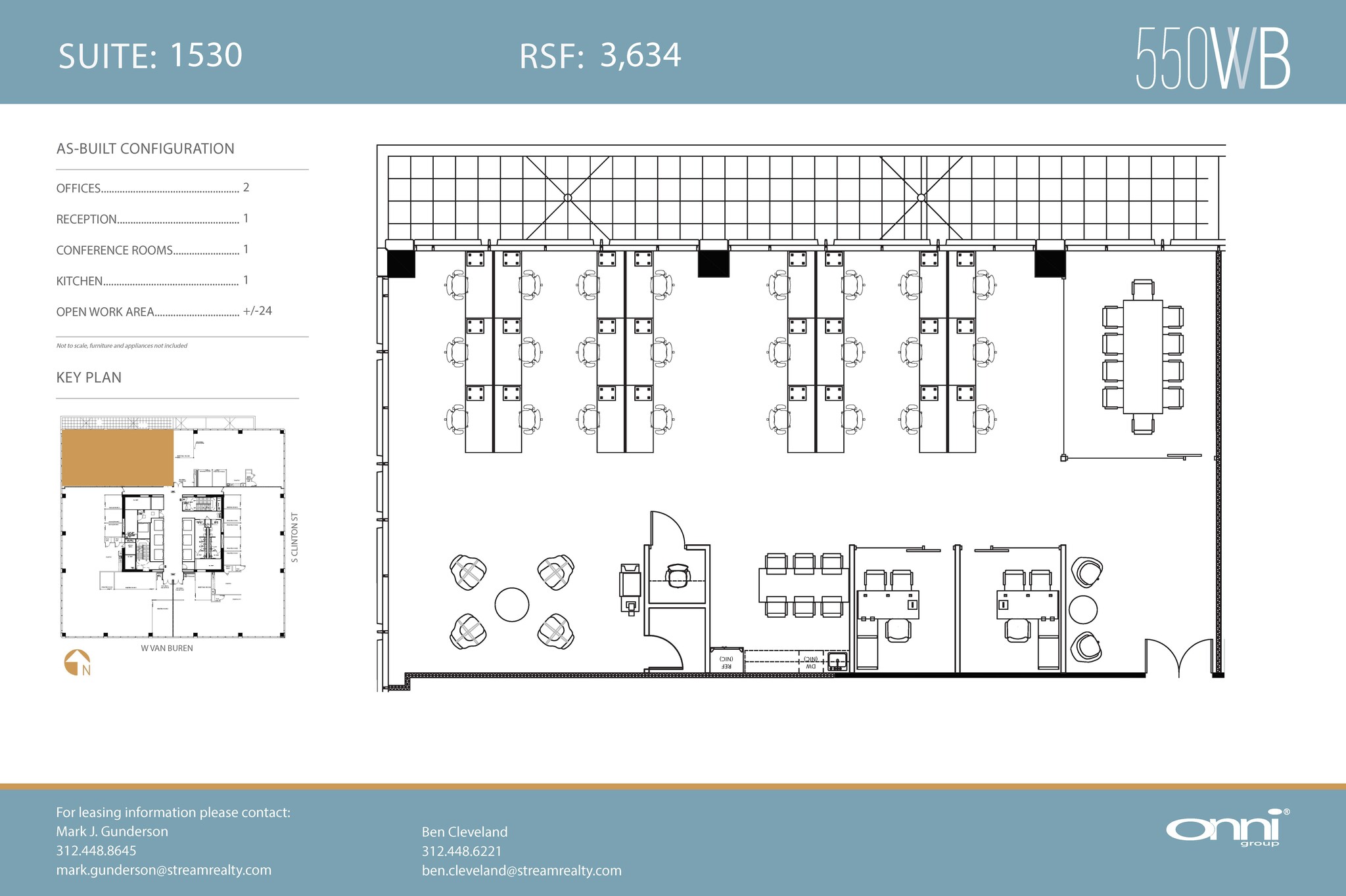 550 W Van Buren St, Chicago, IL à louer Plan d’étage– Image 1 sur 1