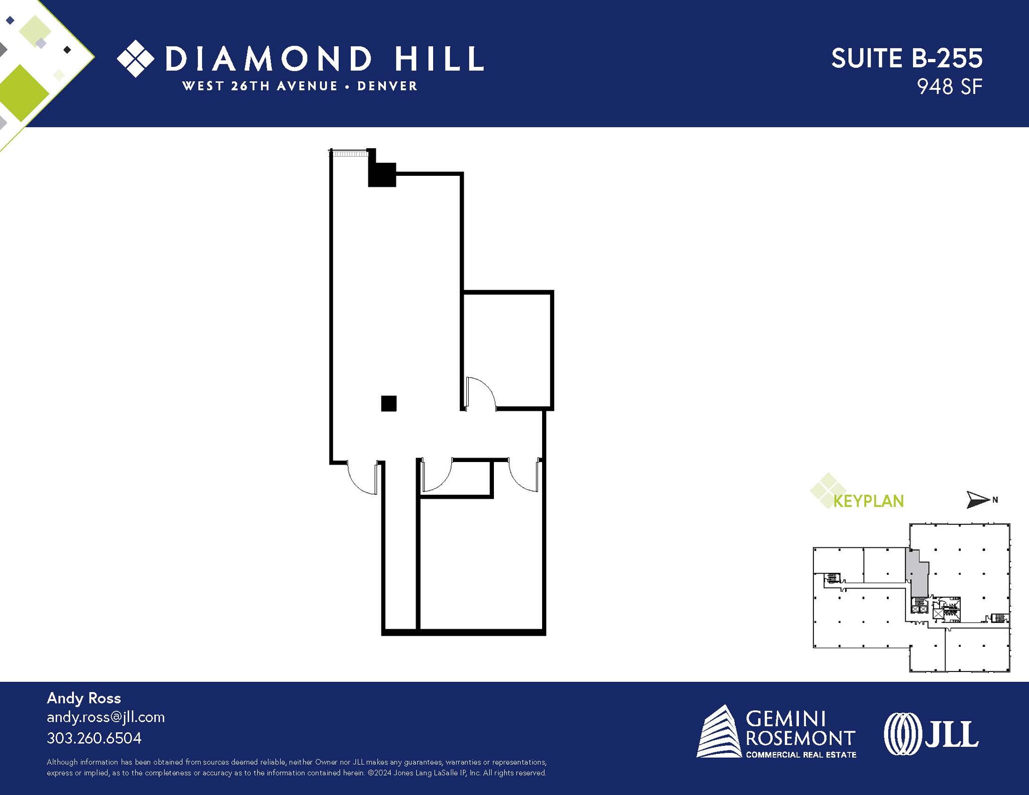 2490 W 26th Ave, Denver, CO à louer Plan d’étage– Image 1 sur 2