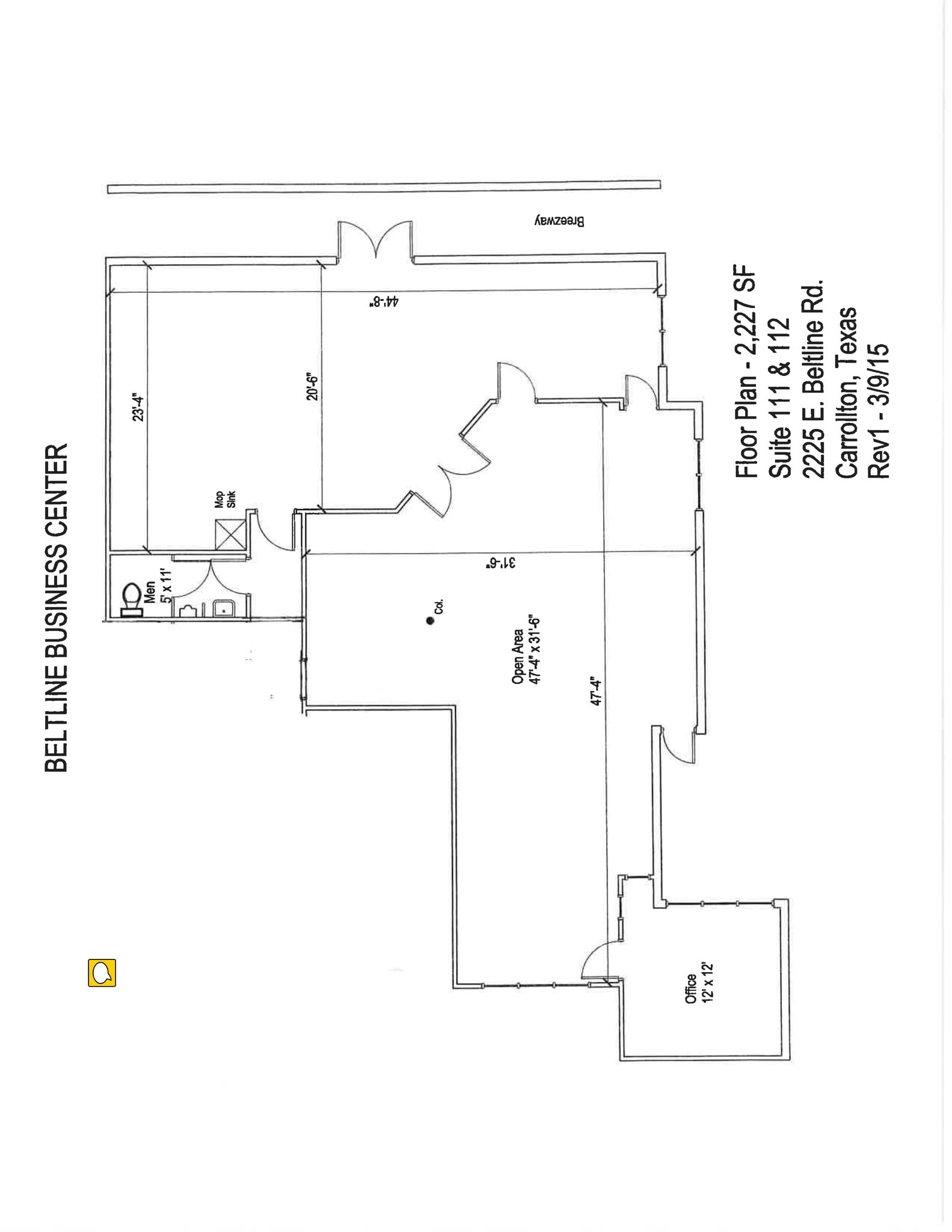 2225 E Belt Line Rd, Carrollton, TX à louer Plan de site– Image 1 sur 3