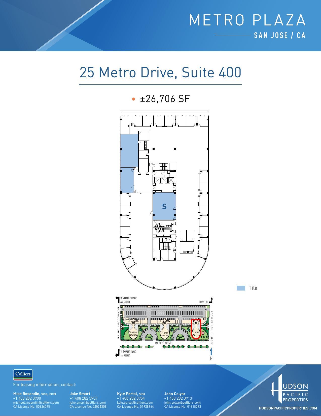 25 Metro Dr, San Jose, CA à louer Plan d’étage– Image 1 sur 1