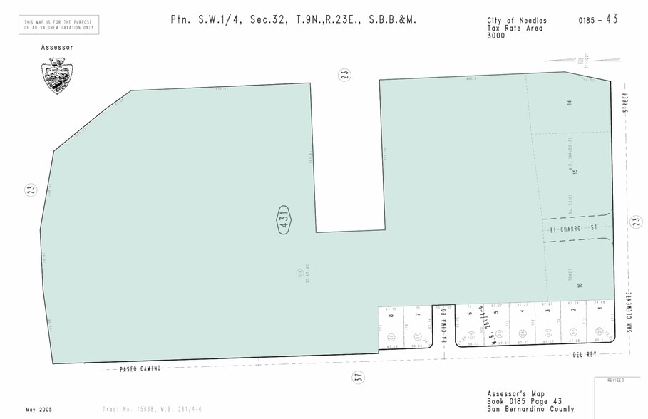 Paseo Del Rey Street St, Needles, CA à vendre - Plan cadastral – Image 2 sur 2