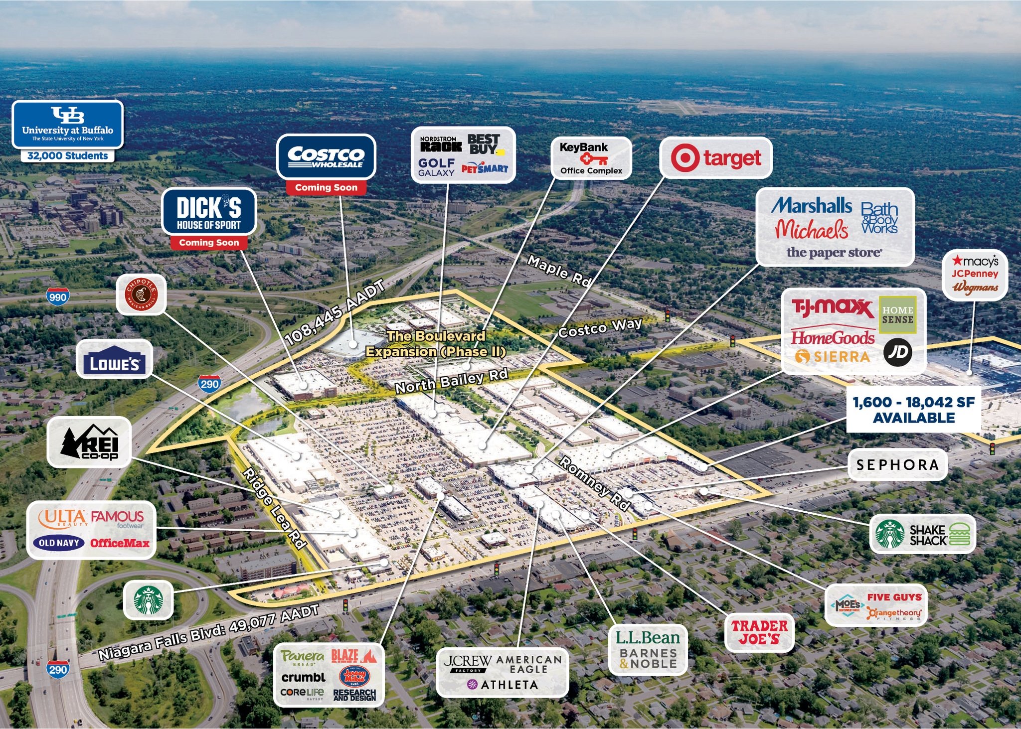 1565-1641 Niagara Falls Blvd, Amherst, NY à louer Photo de l’immeuble– Image 1 sur 2