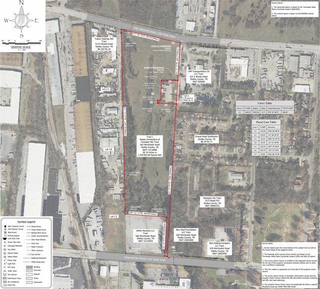 563 E Brooks Rd, Memphis, TN à vendre - Plan cadastral – Image 1 sur 3