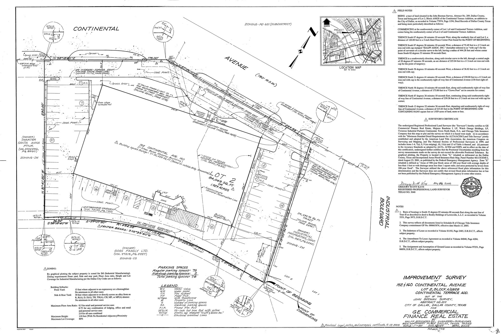 152-160 Continental Ave, Dallas, TX à louer Plan de site– Image 1 sur 18