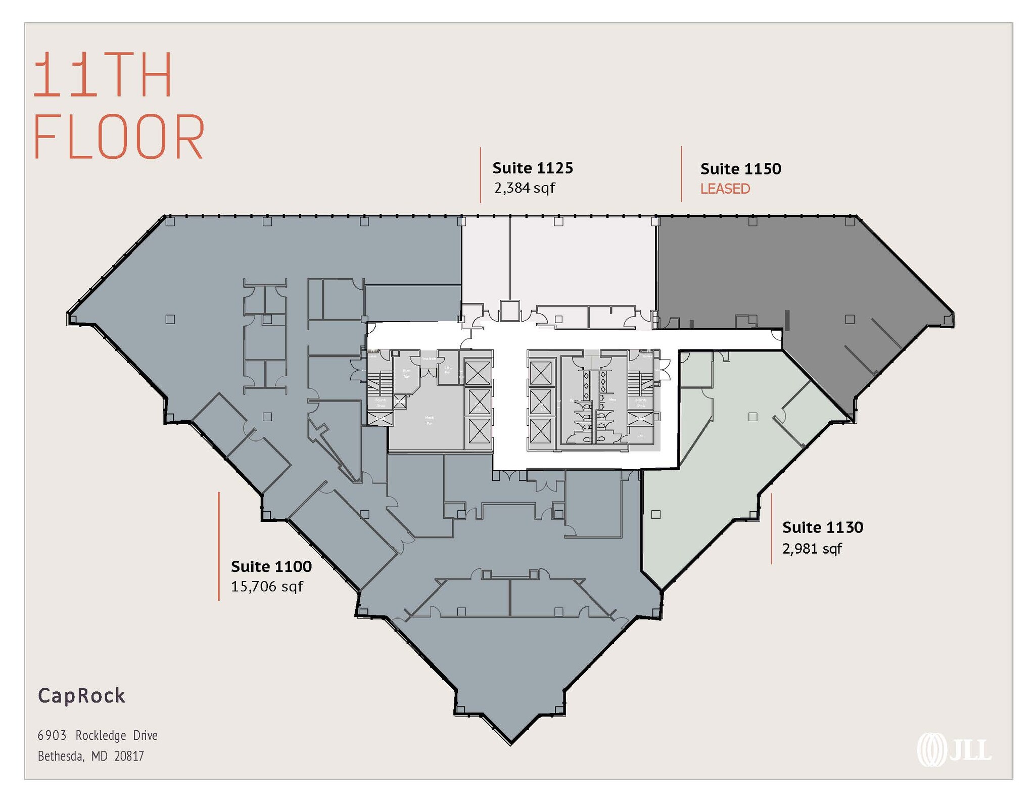 6903 Rockledge Dr, Bethesda, MD à louer Plan d’étage– Image 1 sur 2