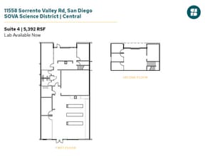 11555 Sorrento Valley Rd, San Diego, CA à louer Plan d’étage– Image 1 sur 1