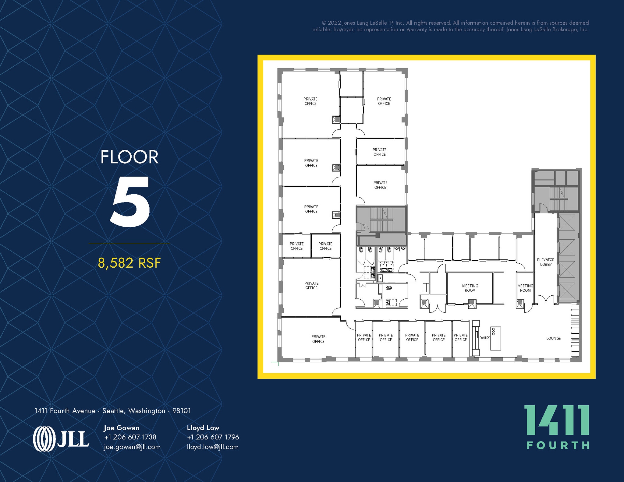 1411 4th Ave, Seattle, WA à louer Plan d’étage– Image 1 sur 1