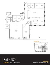 300 Morris St, Durham, NC à louer Plan d’étage– Image 2 sur 6